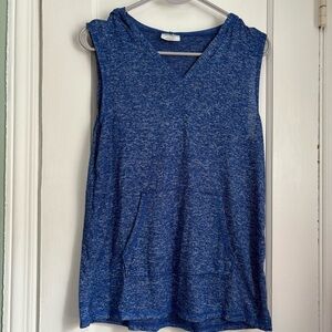 Danskin Now Active Sleeveless V-Neck Hoodie Top Size: Small